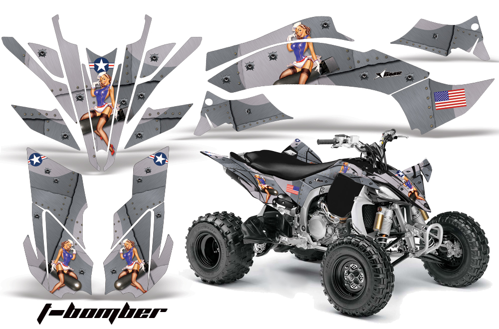 Yamaha YFZ450 2009 Graphics TBomber Silver